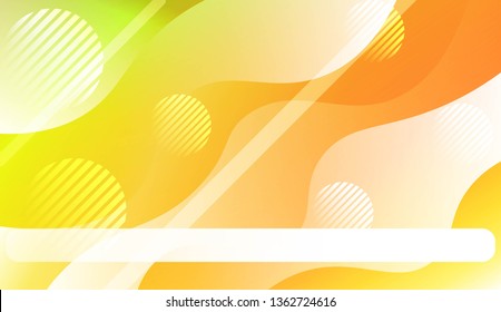 Wavy Background with Lines, Circle. For Cover Page, Landing Page, Banner. Vector Illustration.