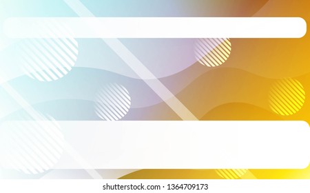 Wavy Background with Lines, Circle. For Cover Page, Landing Page, Banner. Vector Illustration.