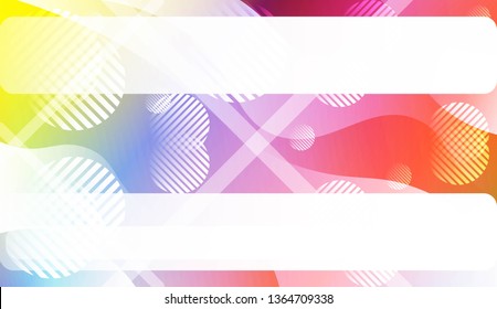 Wavy Background with Lines, Circle. For Cover Page, Landing Page, Banner. Vector Illustration.