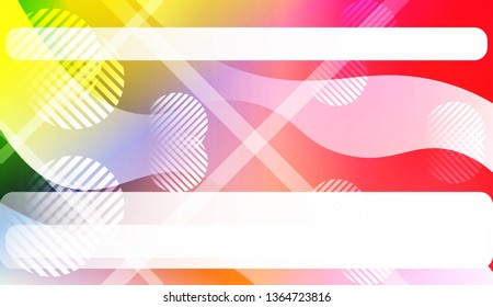Wavy Background with Lines, Circle. For Cover Page, Landing Page, Banner. Vector Illustration.