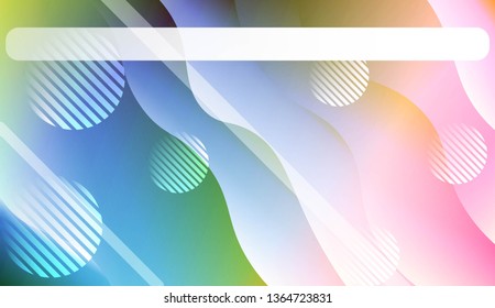 Wavy Background with Lines, Circle. For Cover Page, Landing Page, Banner. Vector Illustration.