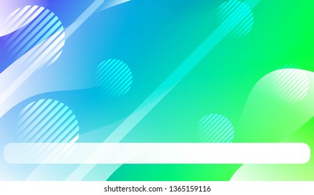 Wavy Background with Lines, Circle. For Cover Page, Landing Page, Banner. Vector Illustration.