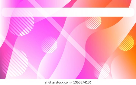 Wavy Background with Lines, Circle. For Cover Page, Landing Page, Banner. Vector Illustration.