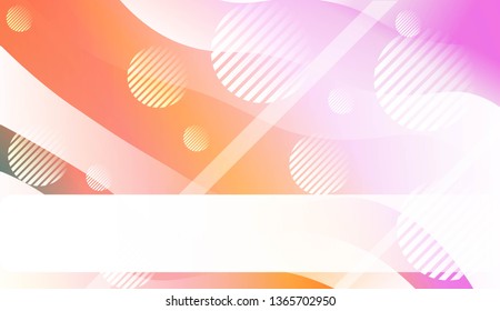 Wavy Background with Lines, Circle. For Cover Page, Landing Page, Banner. Vector Illustration.