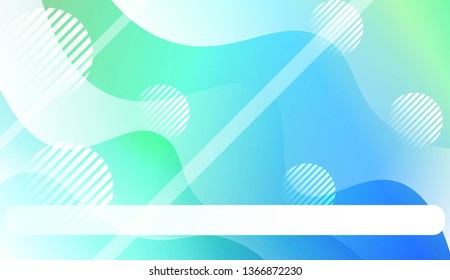 Wavy Background with Lines, Circle. For Cover Page, Landing Page, Banner. Vector Illustration.