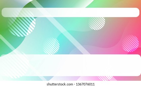 Wavy Background with Lines, Circle. For Cover Page, Landing Page, Banner. Vector Illustration.