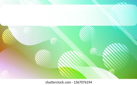 Wavy Background with Lines, Circle. For Cover Page, Landing Page, Banner. Vector Illustration.