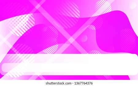 Wavy Background with Lines, Circle. For Cover Page, Landing Page, Banner. Vector Illustration.