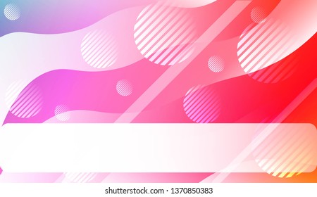Wavy Background with Lines, Circle. For Cover Page, Landing Page, Banner. Vector Illustration.