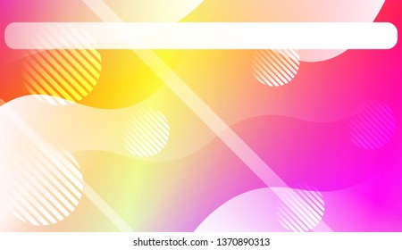 Wavy Background with Lines, Circle. For Cover Page, Landing Page, Banner. Vector Illustration.