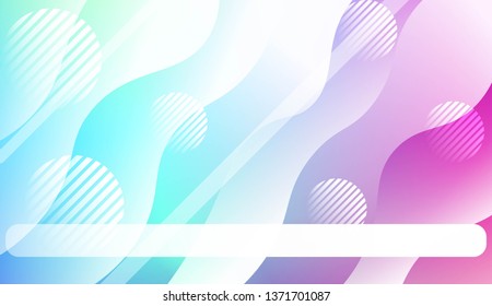 Wavy Background with Lines, Circle. For Cover Page, Landing Page, Banner. Vector Illustration.