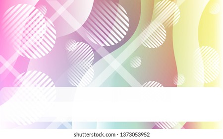 Wavy Background with Lines, Circle. For Cover Page, Landing Page, Banner. Vector Illustration.