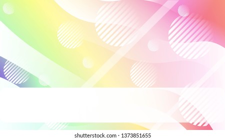 Wavy Background with Lines, Circle. For Cover Page, Landing Page, Banner. Vector Illustration.