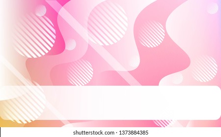 Wavy Background with Lines, Circle. For Cover Page, Landing Page, Banner. Vector Illustration.