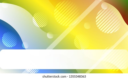 Wavy Background with Lines, Circle. For Design Flyer, Banner, Landing Page. Vector Illustration with Color Gradient