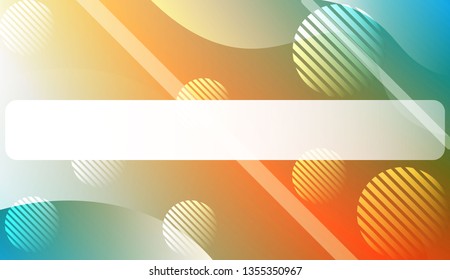 Wavy Background with Lines, Circle. For Design Flyer, Banner, Landing Page. Vector Illustration with Color Gradient