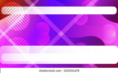 Wavy Background with Lines, Circle. For Design Flyer, Banner, Landing Page. Vector Illustration with Color Gradient