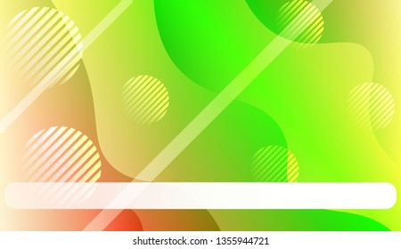 Wavy Background with Lines, Circle. For Design Flyer, Banner, Landing Page. Vector Illustration with Color Gradient