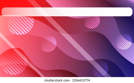Wavy Background with Lines, Circle. For Design Flyer, Banner, Landing Page. Vector Illustration with Color Gradient