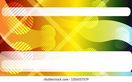 Wavy Background with Lines, Circle. For Design Flyer, Banner, Landing Page. Vector Illustration with Color Gradient