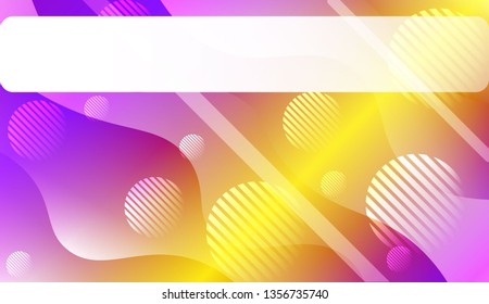 Wavy Background with Lines, Circle. For Design Flyer, Banner, Landing Page. Vector Illustration with Color Gradient