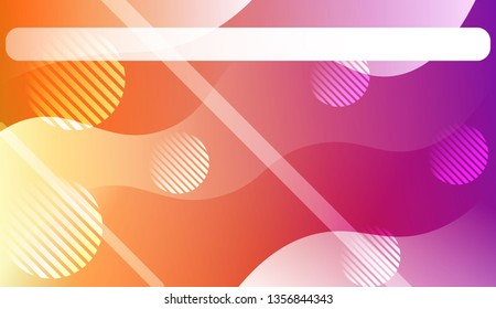 Wavy Background with Lines, Circle. For Design Flyer, Banner, Landing Page. Vector Illustration with Color Gradient