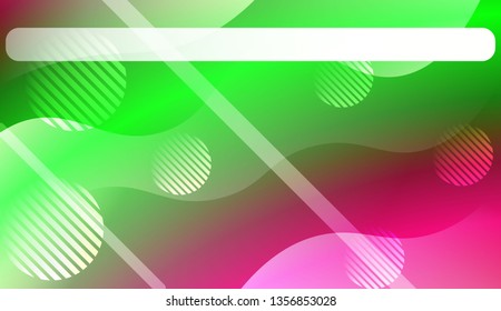 Wavy Background with Lines, Circle. For Design Flyer, Banner, Landing Page. Vector Illustration with Color Gradient