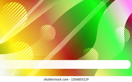 Wavy Background with Lines, Circle. For Design Flyer, Banner, Landing Page. Vector Illustration with Color Gradient