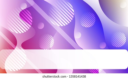 Wavy Background with Lines, Circle. For Design Flyer, Banner, Landing Page. Vector Illustration with Color Gradient
