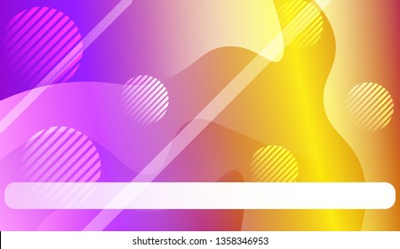 Wavy Background with Lines, Circle. For Design Flyer, Banner, Landing Page. Vector Illustration with Color Gradient