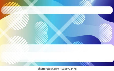 Wavy Background with Lines, Circle. For Design Flyer, Banner, Landing Page. Vector Illustration with Color Gradient