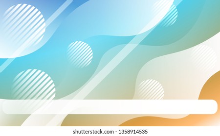 Wavy Background with Lines, Circle. For Design Flyer, Banner, Landing Page. Vector Illustration with Color Gradient