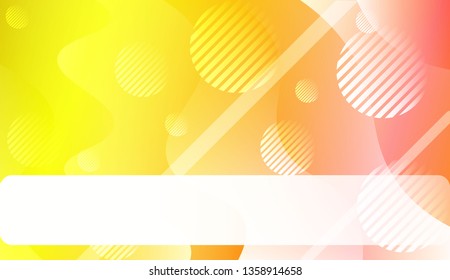 Wavy Background with Lines, Circle. For Design Flyer, Banner, Landing Page. Vector Illustration with Color Gradient