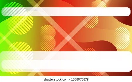 Wavy Background with Lines, Circle. For Design Flyer, Banner, Landing Page. Vector Illustration with Color Gradient