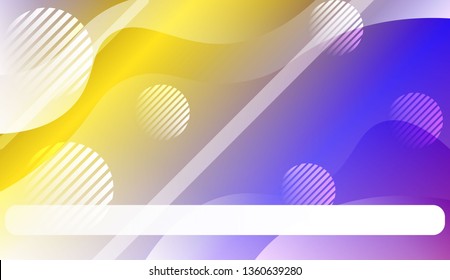Wavy Background with Lines, Circle. For Design Flyer, Banner, Landing Page. Vector Illustration with Color Gradient