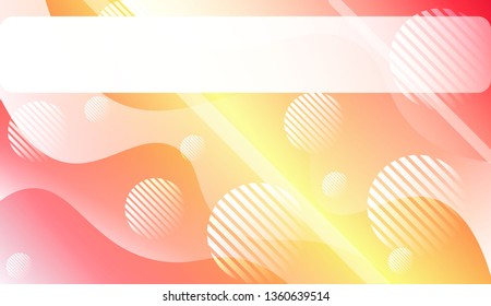 Wavy Background with Lines, Circle. For Design Flyer, Banner, Landing Page. Vector Illustration with Color Gradient