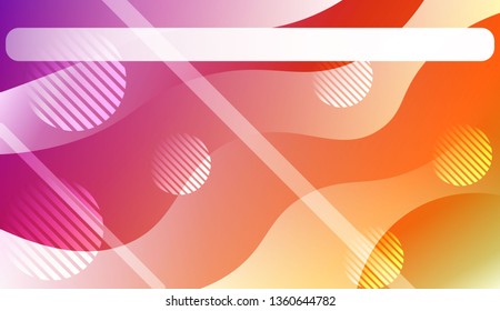 Wavy Background with Lines, Circle. For Design Flyer, Banner, Landing Page. Vector Illustration with Color Gradient
