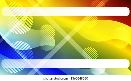 Wavy Background with Lines, Circle. For Design Flyer, Banner, Landing Page. Vector Illustration with Color Gradient