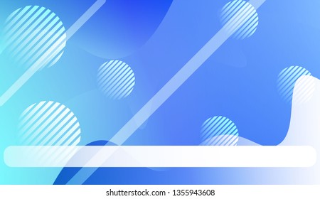 Wavy Background with Lines, Circle. For Flyer, Brochure, Booklet And Websites Design Vector Illustration with Color Gradient