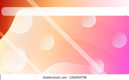 Wavy Background with Lines, Circle. For Flyer, Brochure, Booklet And Websites Design Vector Illustration with Color Gradient