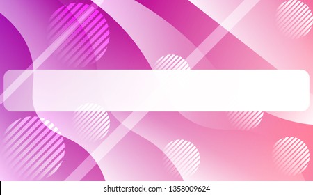 Wavy Background with Lines, Circle. For Flyer, Brochure, Booklet And Websites Design Vector Illustration with Color Gradient