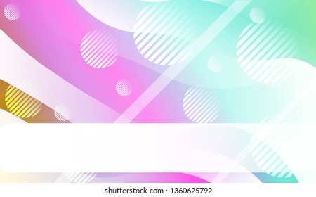 Wavy Background with Lines, Circle. For Flyer, Brochure, Booklet And Websites Design Vector Illustration.