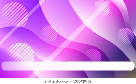 Wavy Background with Lines, Circle.. For Your Design Ad, Banner, Cover Page. Vector Illustration with Color Gradient