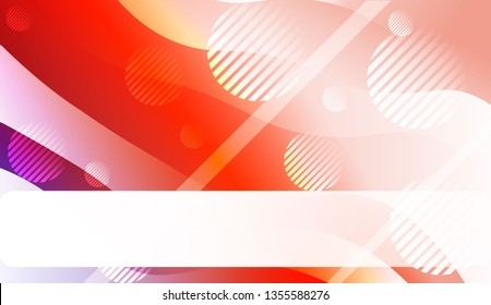 Wavy Background with Lines, Circle.. For Your Design Ad, Banner, Cover Page. Vector Illustration with Color Gradient