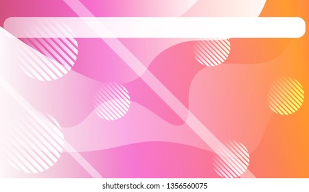 Wavy Background with Lines, Circle.. For Your Design Ad, Banner, Cover Page. Vector Illustration with Color Gradient