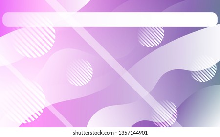 Wavy Background with Lines, Circle.. For Your Design Ad, Banner, Cover Page. Vector Illustration with Color Gradient