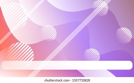 Wavy Background with Lines, Circle.. For Your Design Ad, Banner, Cover Page. Vector Illustration with Color Gradient