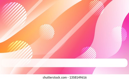 Wavy Background with Lines, Circle.. For Your Design Ad, Banner, Cover Page. Vector Illustration with Color Gradient