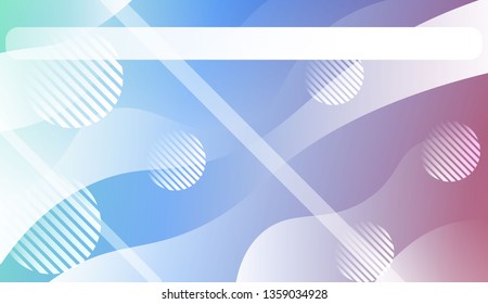 Wavy Background with Lines, Circle.. For Your Design Ad, Banner, Cover Page. Vector Illustration with Color Gradient