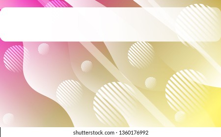 Wavy Background with Lines, Circle.. For Your Design Ad, Banner, Cover Page. Vector Illustration with Color Gradient